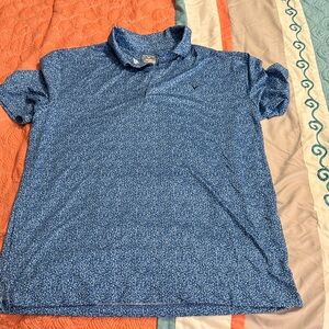 Callaway Blue and White Patterned Polo